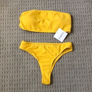 Yellow Bandeau Bikini
